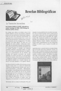 La Transición inconclusa  [artículo].