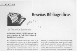 La Transición inconclusa  [artículo].