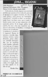 Chile --, escucha  [artículo] Floridor Pérez.