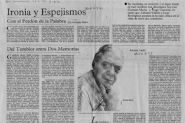 Ironía y espejismos  [artículo] Germán Marín.