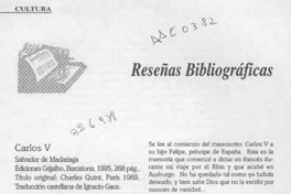 Reseñas bibliográficas  [artículo].