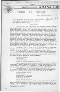 Pablo de Parral  [artículo] Voltaire Catalán J.