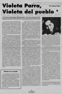 Violeta Parra, Violeta del pueblo  [artículo] Raquel Olea.