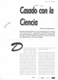 Casado con la ciencia  [artículo] Michele Chapochnik.