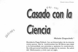 Casado con la ciencia  [artículo] Michele Chapochnik.