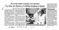 La Vida, los diarios y la Biblia inspiran a Quino  [artículo].