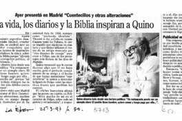 La Vida, los diarios y la Biblia inspiran a Quino  [artículo].