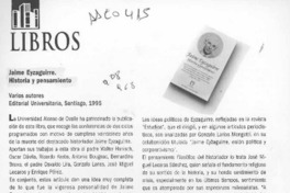 Jaime Eyzaguirre, historia y pensamiento