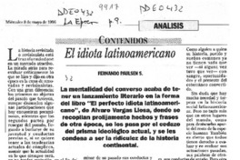 El idiota latinoamericano  [artículo] Fernando Paulsen S.