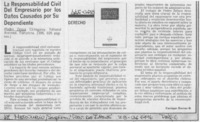La responsabilidad civil del empresario por los daños causados por su dependiente  [artículo] Enrique Barros B.