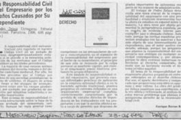 La responsabilidad civil del empresario por los daños causados por su dependiente  [artículo] Enrique Barros B.