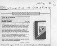El fin de la historia  [artículo] Lilioska Yankovich.