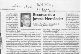 Recordando a Juvenal Hernández  [artículo] Marino Pizarro Pizarro.