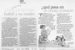 Judas, la vecina Isabel y su madre  [artículo].