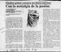 Con la nostalgia de la pasión  [artículo] Eduardo Guerrero del Río.