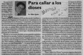 Para callar a los dioses  [artículo] Milton Aguilar.