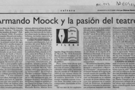 Armando Moock y la pasión del teatro