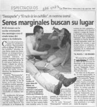 Seres marginales buscan su lugar  [artículo].