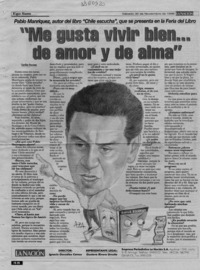 "Me gusta vivir bien -- de amor y de alma"  [artículo] Carolina Rosseau.