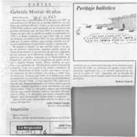 Gabriela Mistral, 40 años  [artículo] Gilda Péndola Gianollo.