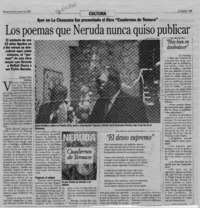 Los poemas que Neruda nunca quiso publicar