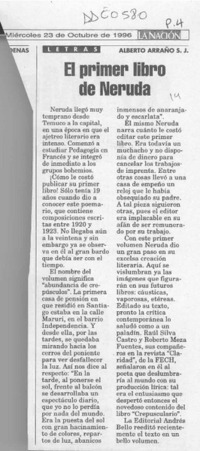 El primer libro de Neruda