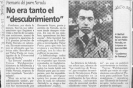 No era tanto el "descubrimiento"