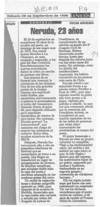 Neruda, 23 años
