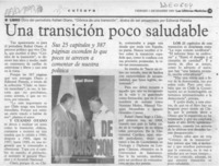 Una Transición poco saludable  [artículo].