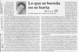 Lo que se hereda no se hurta