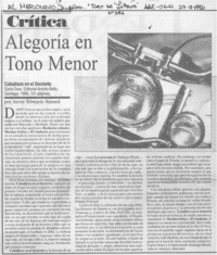 Alegoría en tono menor  [artículo] Javier Edwards Renard.