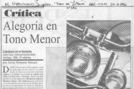 Alegoría en tono menor  [artículo] Javier Edwards Renard.