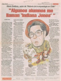 "Algunos alumnos me llaman "Indiana Jones""