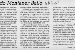 Ricardo Montaner Bello  [artículo] Miguel Laborde.