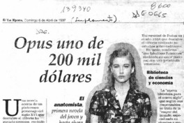 Opus uno de 200 mil dólares  [artículo].