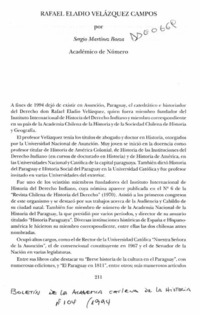 Rafael Eladio Velázquez Campos  [artículo] Sergio Martínez Baeza.