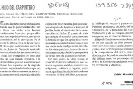El hijo del carpintero  [artículo] Eddie Morales P.