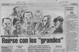 Reírse con los "grandes"  [artículo] María Eugenia Meza.