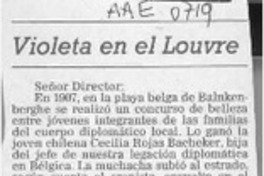 Violeta en el Louvre  [artículo] Carlos Orellana Riera.