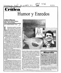 Humor y enredos  [artículo] Hernán Poblete Varas.
