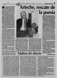 Arteche, rescate de la poesía  [artículo] Luis Merino Reyes.