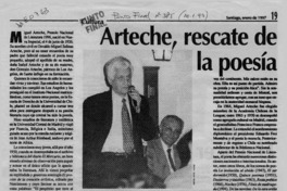 Arteche, rescate de la poesía  [artículo] Luis Merino Reyes.