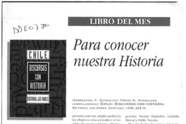 Para conocer nuestra historia  [artículo] Gac.