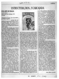 Estructura, Dios --y carcajada  [artículo] Ana María Larraín.