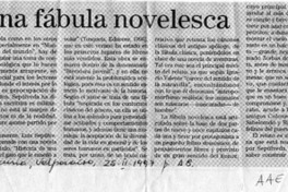 Una fábula novelesca  [artículo] Eddie Morales Piña.