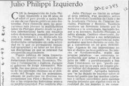 Julio Philippi Izquierdo  [artículo].
