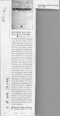 Defensa del oficio intelectual  [artículo].