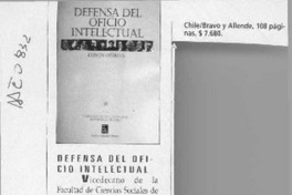 Defensa del oficio intelectual  [artículo].