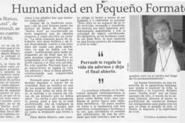 Humanidad en pequeño formato  [artículo] Carolina Andonie Dracos.