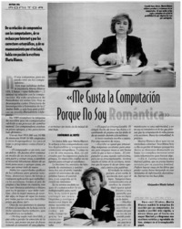 "Me gusta la computación porque no soy romántica"
